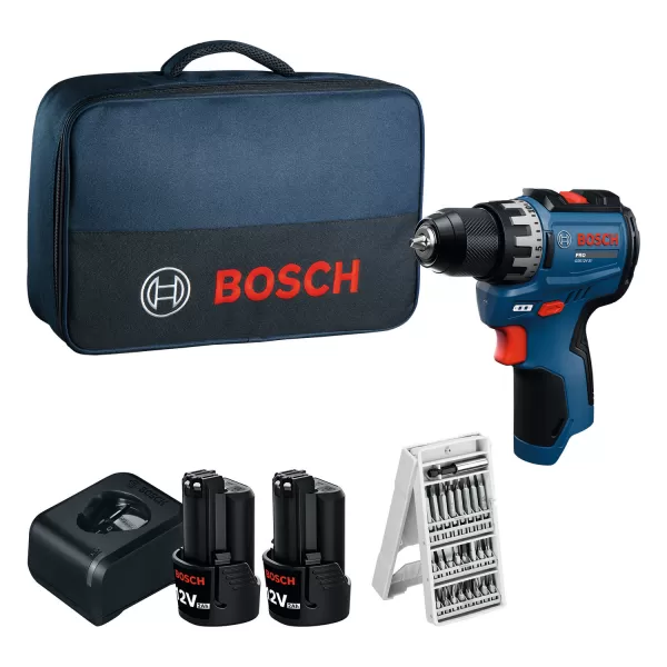 Aku vrtačka Bosch GSR 12V-31 Professional 06019S6004, taška, 2x2,0Ah, 25xbit