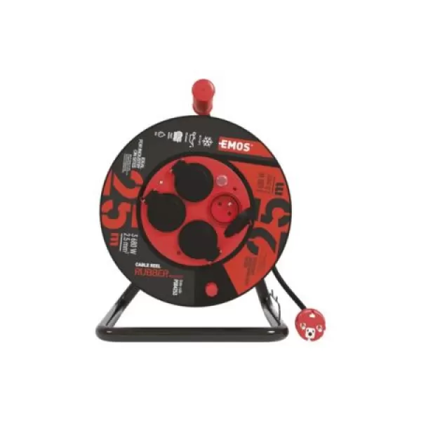 Prodlužovák bubnový 25m 4x230V GUMA 2,5mm EMOS P084253