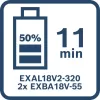 Startovací set 2x EXBA 18V-55, GAL 12V/18V-80 Bosch EXPERT