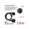 Prodlužovací kabel 1,5 m EMOS PC0111 černý / 1 zásuvka / PVC / 1 mm2