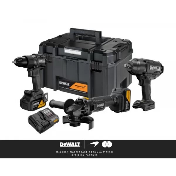 Kombo sada DeWALT DCK3222MP2T McLaren DCD86M + DCG45M + DCF99M 2 x 5 ah