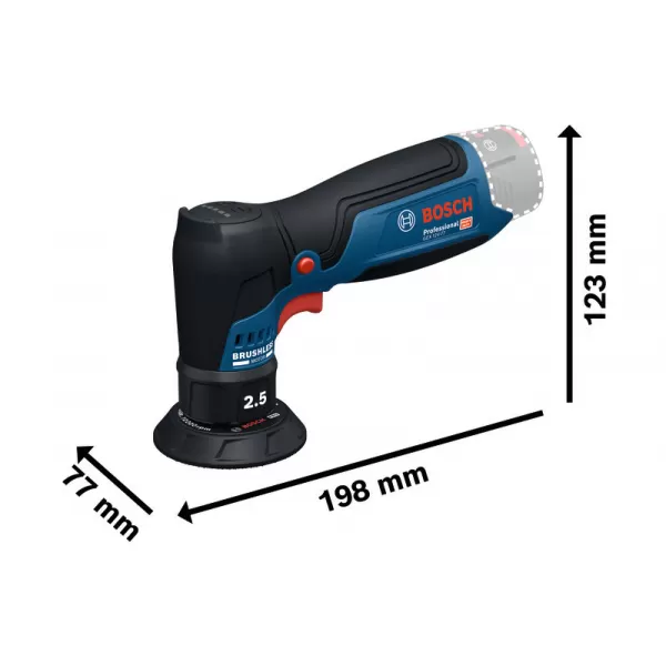 Aku excentrická bruska Bosch GEX 12V-77 Professional, solo