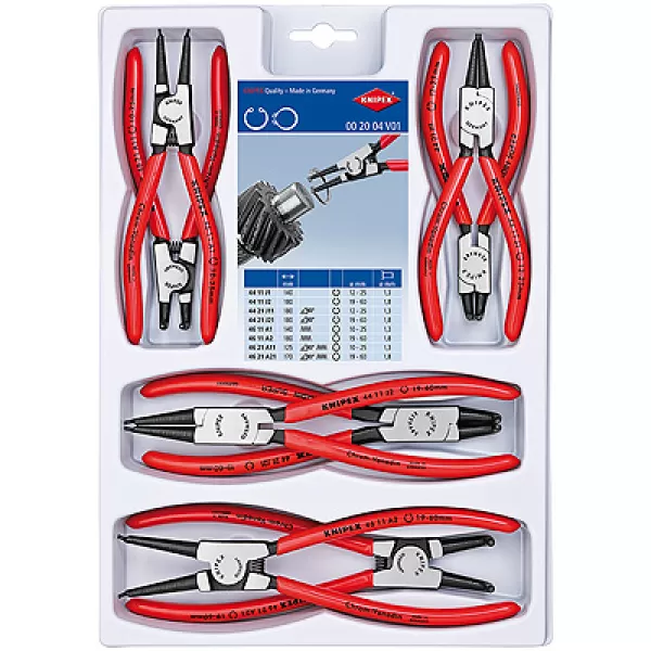 Sada kleští na pojistné kroužky, Knipex