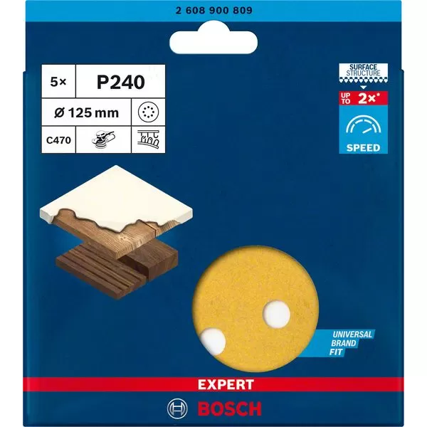 Brusný papír 125mm K80 Best for Wood C470 /bal.5ks/
