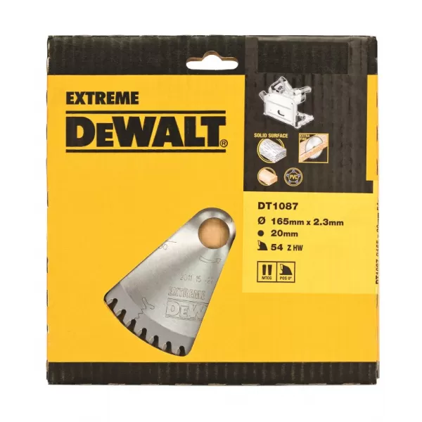 Pilový kotouč DeWALT EXTREME® TRESPA 165x20 mm