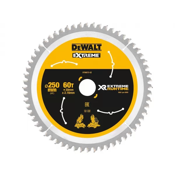 Pilový kotouč DeWALT XR EXTREME RUNTIME 250x30 mm