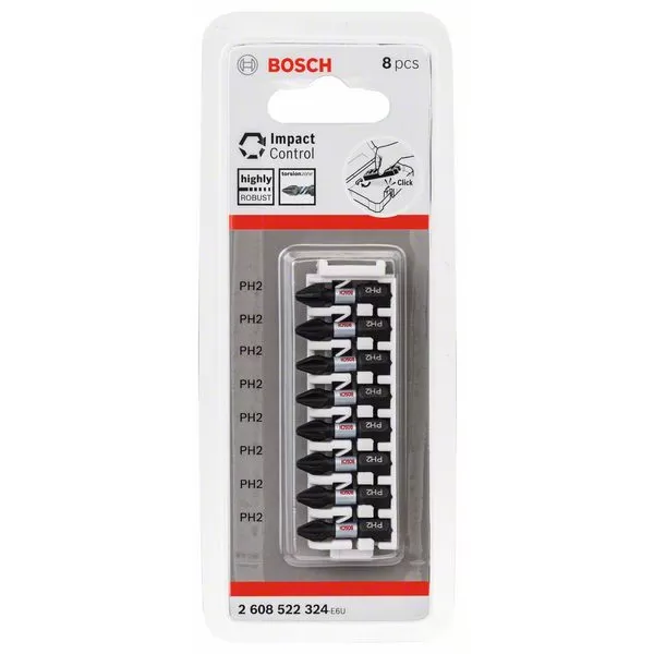 Bit šroubovací PH2 Bosch Impact Control /bal.8ks/