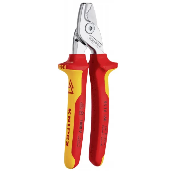 Izolované kabelové nůžky s vícesložkovými návleky KNIPEX 165 mm VDE
