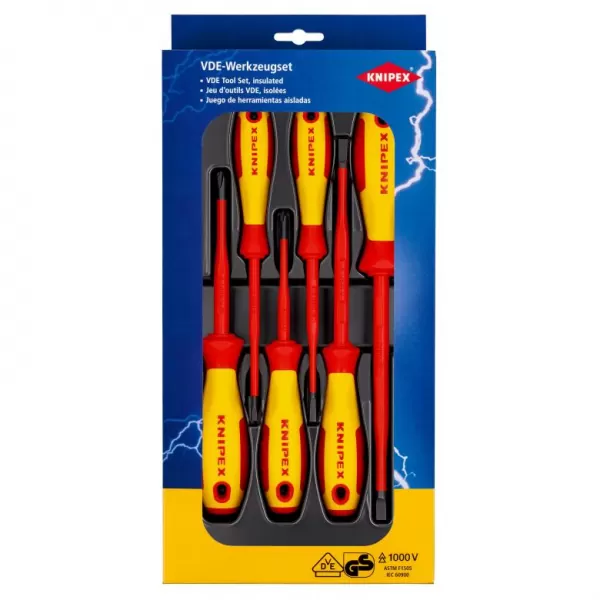 Sada šroubováků izolované 6ks 1000V VDE Slim Line, Knipex