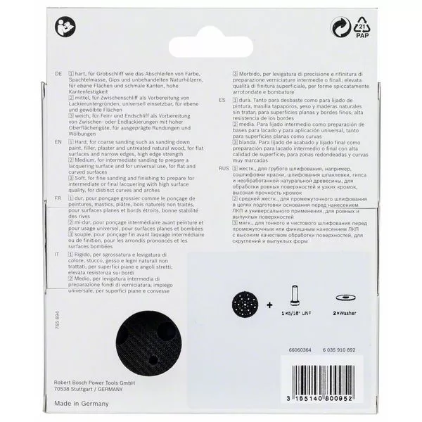 Talíř pro excentrickou brusku Bosch 125mm tvrdý 2608601331