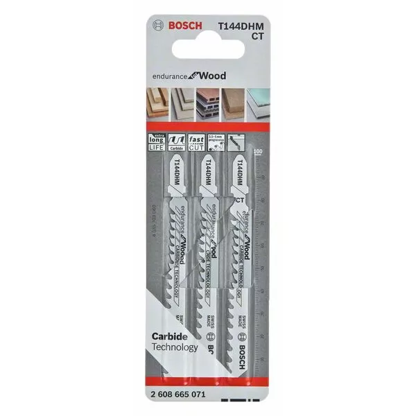 Sada pilových plátků Bosch T 144 DHM Endurance for Wood /bal.3/ 2608665071