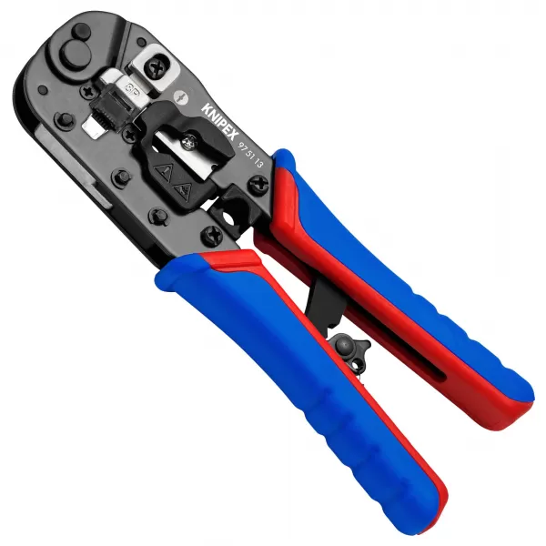 Lisovací krimpovací kleště Knipex pro westernové zástrčky
