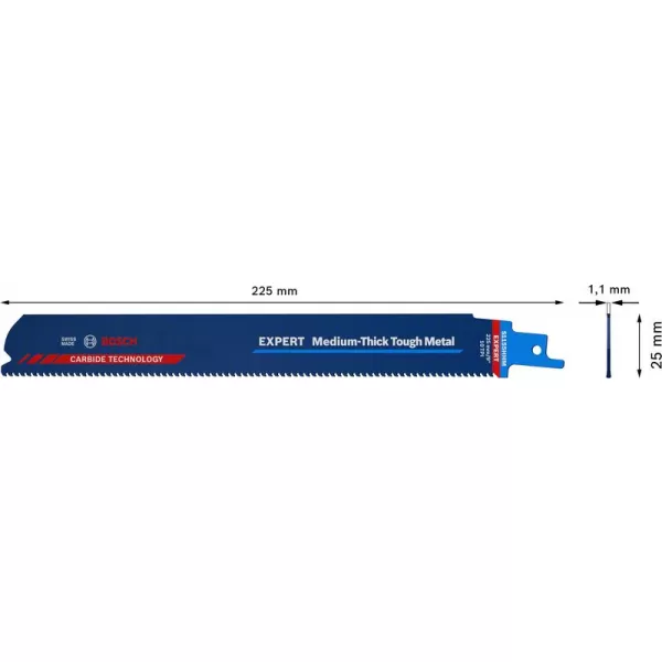 Pilový list S 1155 HHM EXPERT Medium-Thick Tough Metal Bosch /bal.1ks