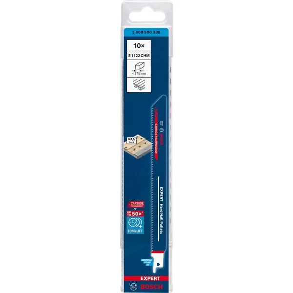 Pilový list Bosch S 1122 CHM EXPERT Hard Nail Pallets / bal.10ks /