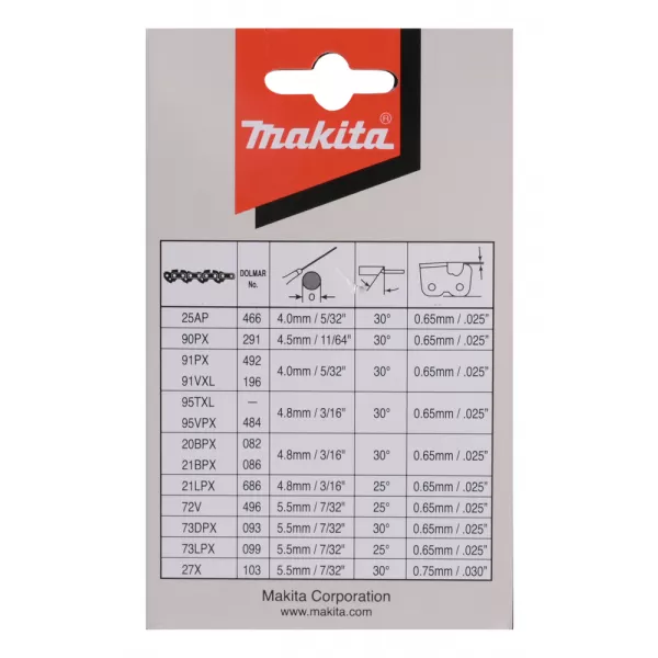 Řetěz pilový Makita 30cm 3/8"1,3mm