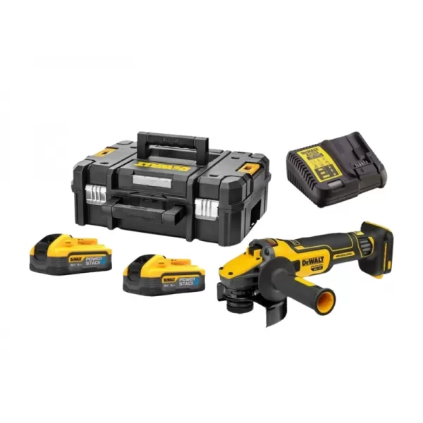 Úhlová bruska Dewalt bezuhlíková DCG405H2T 125mm POWERSTACK 18 V 2 x 5.0Ah