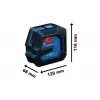 Křížový laser Bosch GLL 20-22 G+LB10+BT150+pouch+TP Professional 0601065601