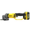 Aku úhlová bruska Stanley FATMAX® SFMCG400M2K, V20, 2 x 4.0 Ah 18 V