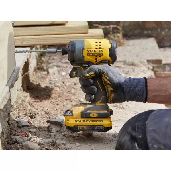 Aku rázový utahovák 1/4" Stanley FATMAX® SFMCF810B, V20, bez baterie a nabíječky 18 V
