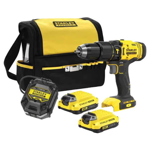 Aku vrtačka s příklepem Stanley FATMAX® SFMCD711C2S, V20, 2 x 1.5 Ah 18 V