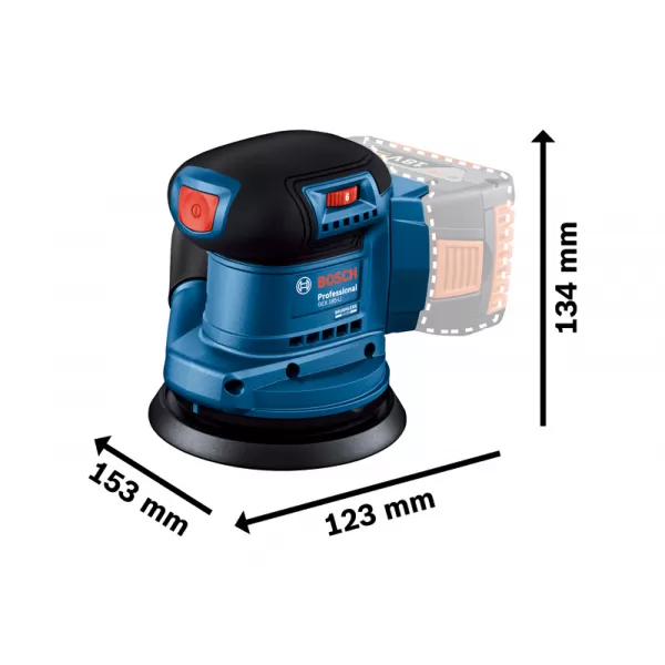 Bruska excentrická Bosch GEX 185-LI Professional