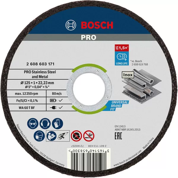 Kotouč řezný 125x1,0 Standard for Inox Rapid / bal.100ks / kyblík