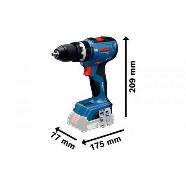 Aku vrtačka s příklepem Bosch GSB 18V-65 Professional, 2x4,0Ah GBA, 06019N3307