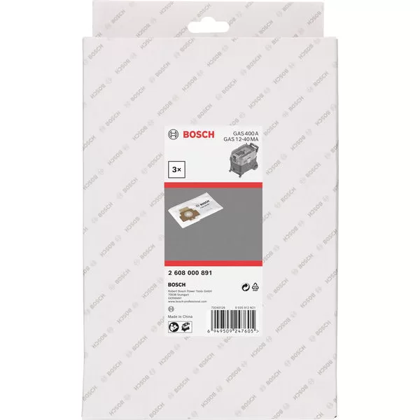 Filtrační sáček z netkané textilie Bosch GAS 400 A, GAS 12-40 MA (3ks)