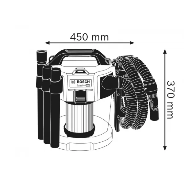 Aku vysavač Bosch GAS 18V-10 L Professional 1x4,0Ah
