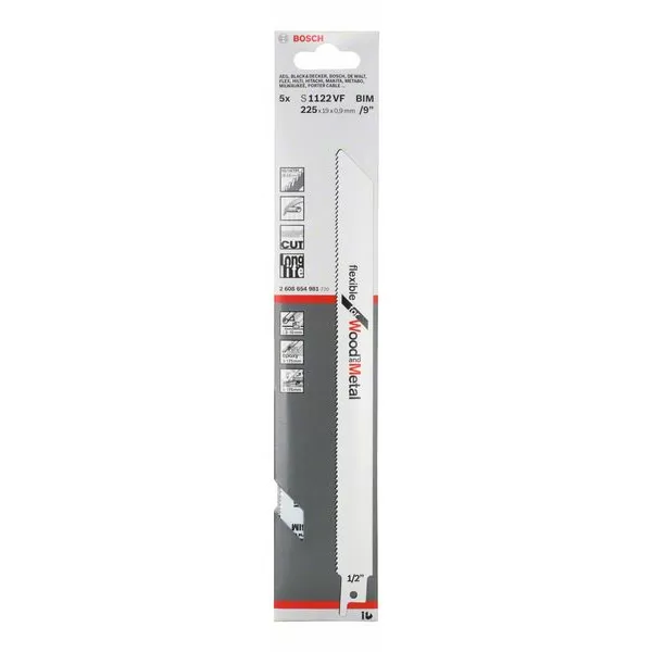 Pilový plátek do pily ocasky S 1122 VF Flexible for Wood and Metal