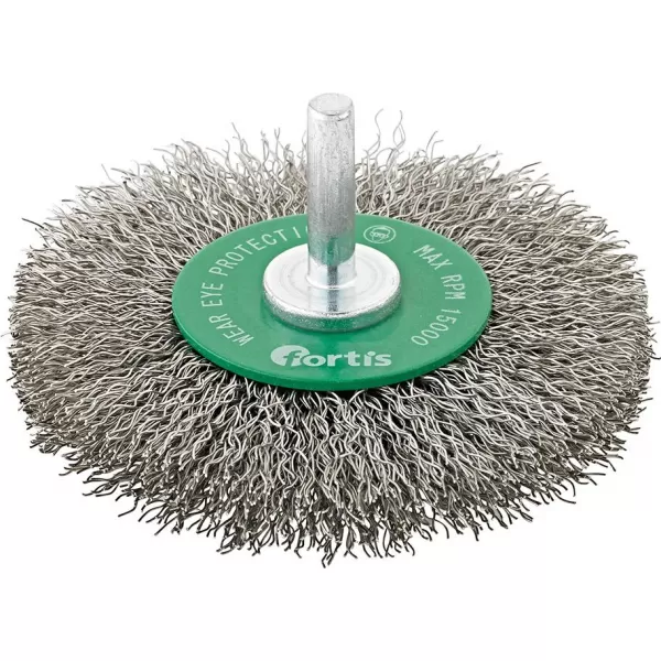 Kartáč stopkový 80x19x6mm zvlněný nerez 