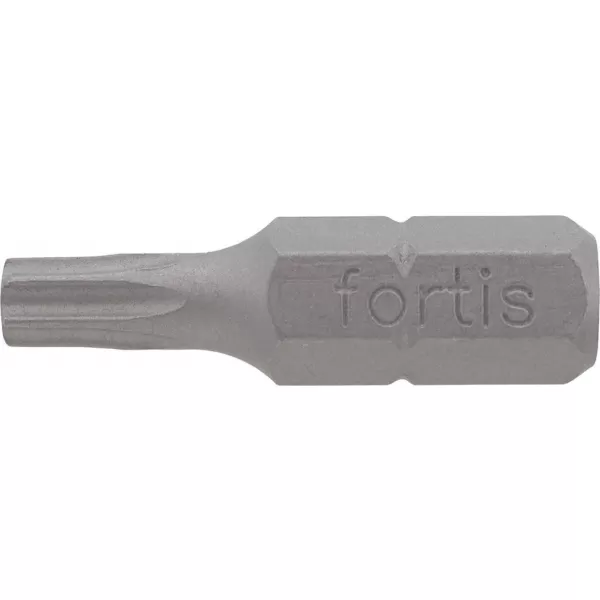 Bit šroubovací tvrdý typ 1/4" DIN3126 C6,3 T15x25mm s otvorem, balení 10ks FORTIS