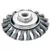 Kužel.kartáč ocel.drát 115x12mm splét.0,5mm Lessmann