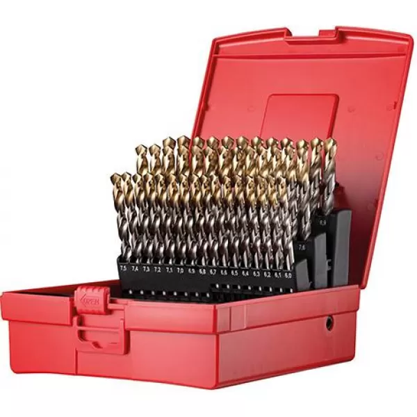 Sada vrtáků do kovu 6-10mm x0,5 in A002 v boxu 118G typ N 4xD 41 ks