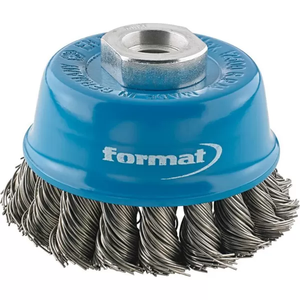 Kartáč hrncový ocel M14 splétaný 65x0,5mm FORMAT