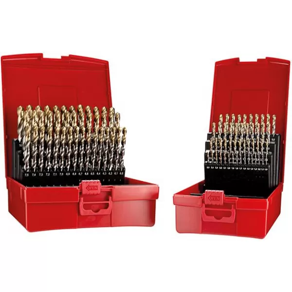 Sada vrtáků do kovu 1-10mm x0,1 A002 v boxu 118G typ N 4xD 91 ks Tin Tip A095209 Dormer