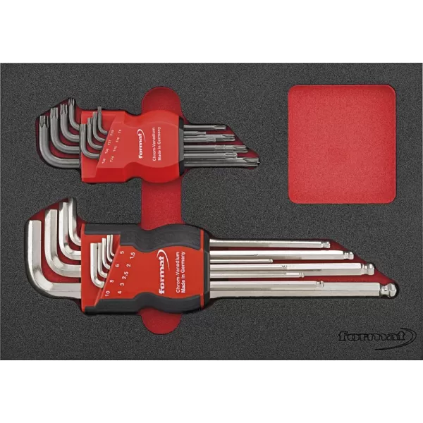 Sady imbus klíčů, šestihranné + Torx, modul 2/9, 17ks  FORMAT