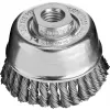 Kartáč hrncový ocelový drát splétaný 65x0,5mm Osazení 30x6mm spl.drát Lessmann