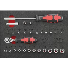Sada nástčných klíčů 1/4", modul 2/9, 30ks FORMAT