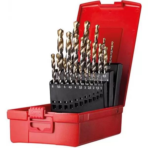 Sada vrtáků na kov 1-10,5mm x0,5+KL A002 v boxu 118G typ N 4xD 24 ks