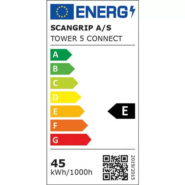 Aku stavební zářič TOWER 5 CONNECT 2500/5000 lum. bez bat. SCANGRIP